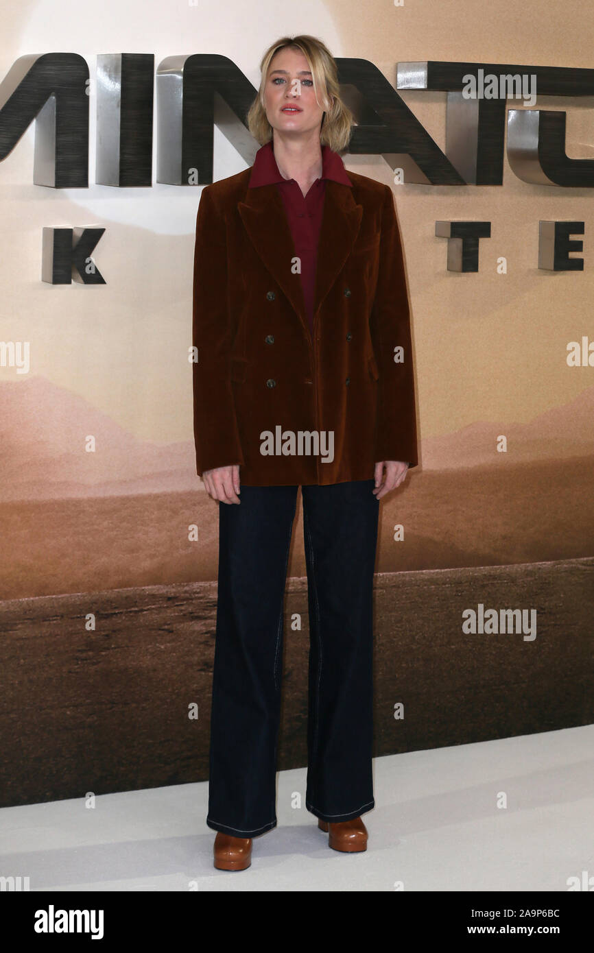 Terminator : Dark sort une séance tenue à l'hotel Mandarin Oriental, Knightsbridge avec : Mackenzie Davis Où : London, Royaume-Uni Quand : 17 Oct 2019 Crédit : Mario Mitsis/WENN.com Banque D'Images