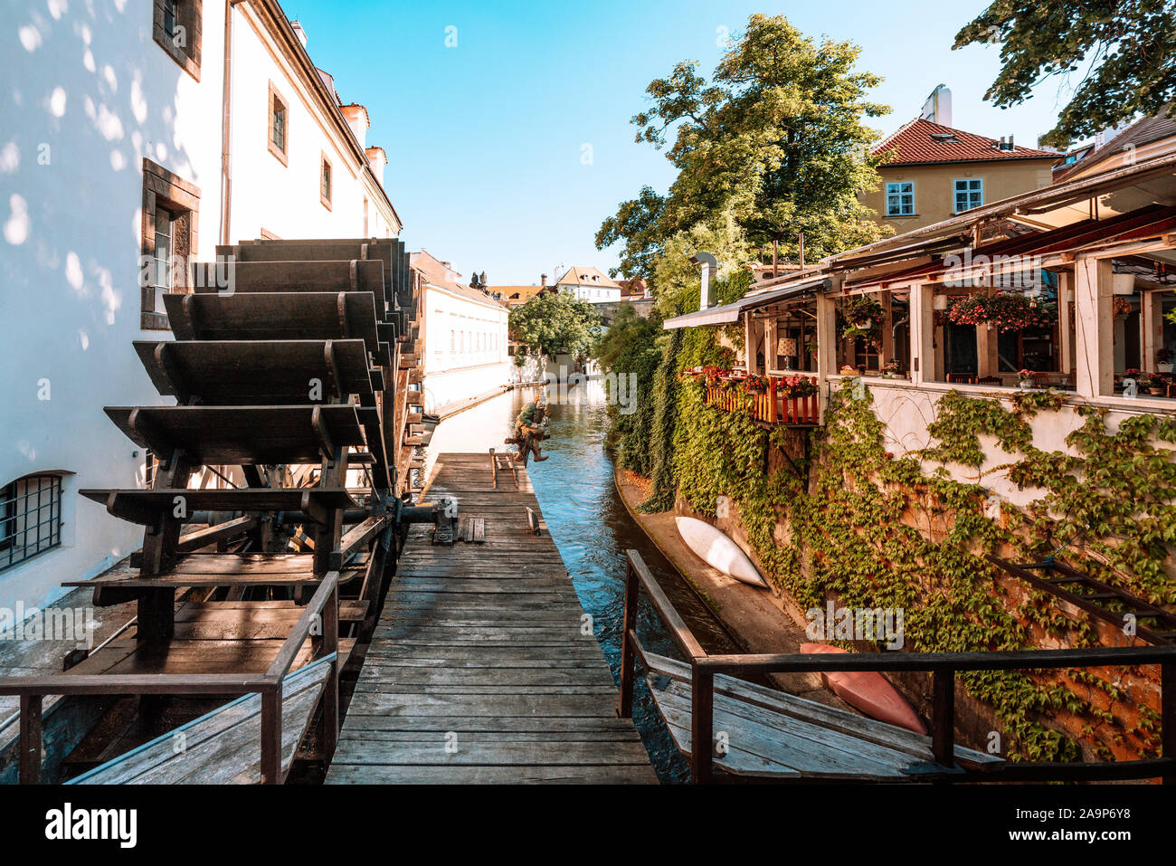 Venise de Prague, Klein Venedig, Canal de l'eau, Prague, République Tchèque Banque D'Images