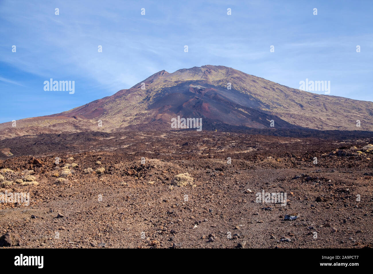 Tenerife, vue en direction de Teide Mirador Narices del Teide vue", en vue d'éléments de preuve de la dernière éruption en 1798 Banque D'Images