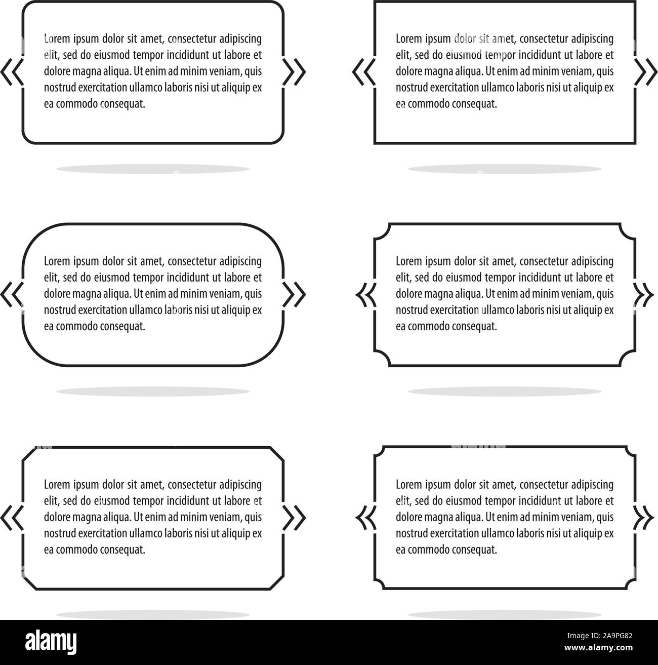 Formulaires pour devis et autre texte. Vector frames modèle. Illustration de Vecteur