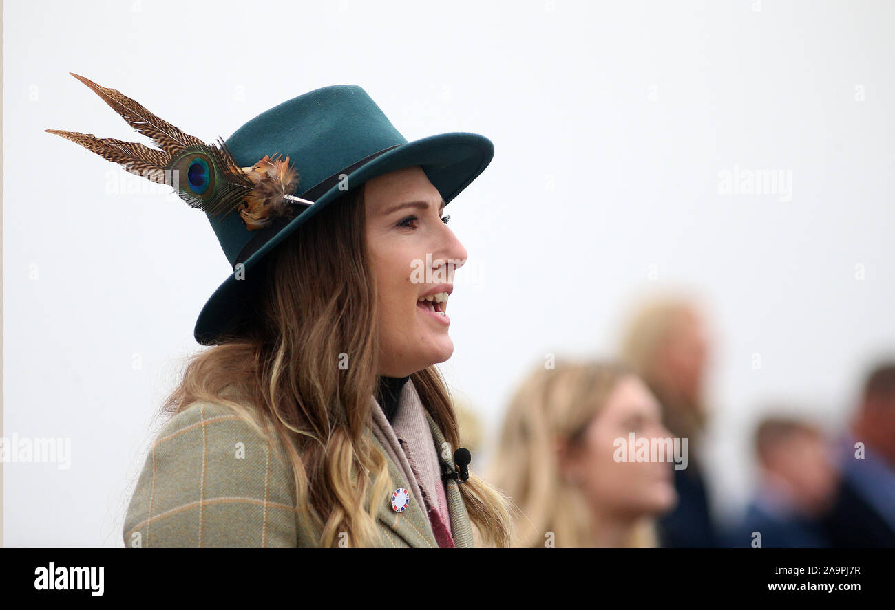 Un spectateur au cours de la réunion de novembre à l'Hippodrome de Cheltenham, Cheltenham. Banque D'Images