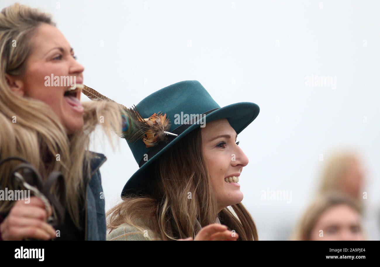 Des spectateurs lors de la réunion de novembre à l'Hippodrome de Cheltenham, Cheltenham. Banque D'Images