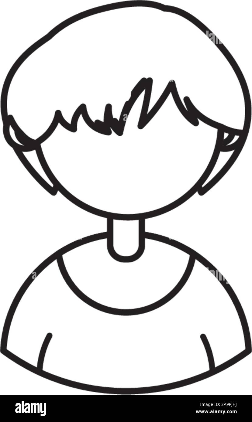 Personnage sans visage illustration Banque d'images noir et blanc - Alamy