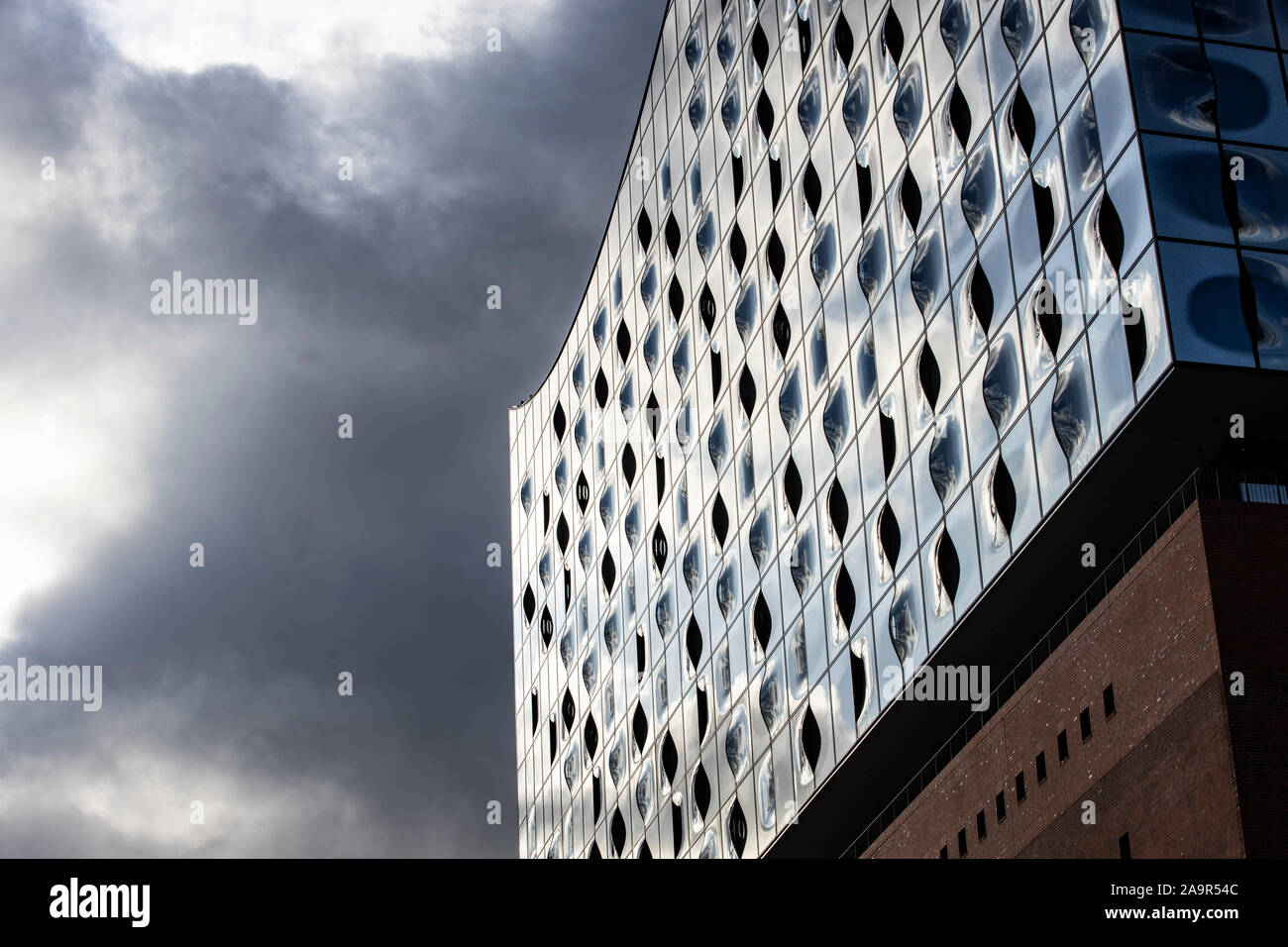 Hambourg, port, Elbe, Elbe Philharmonic Hall, façade, détail Banque D'Images