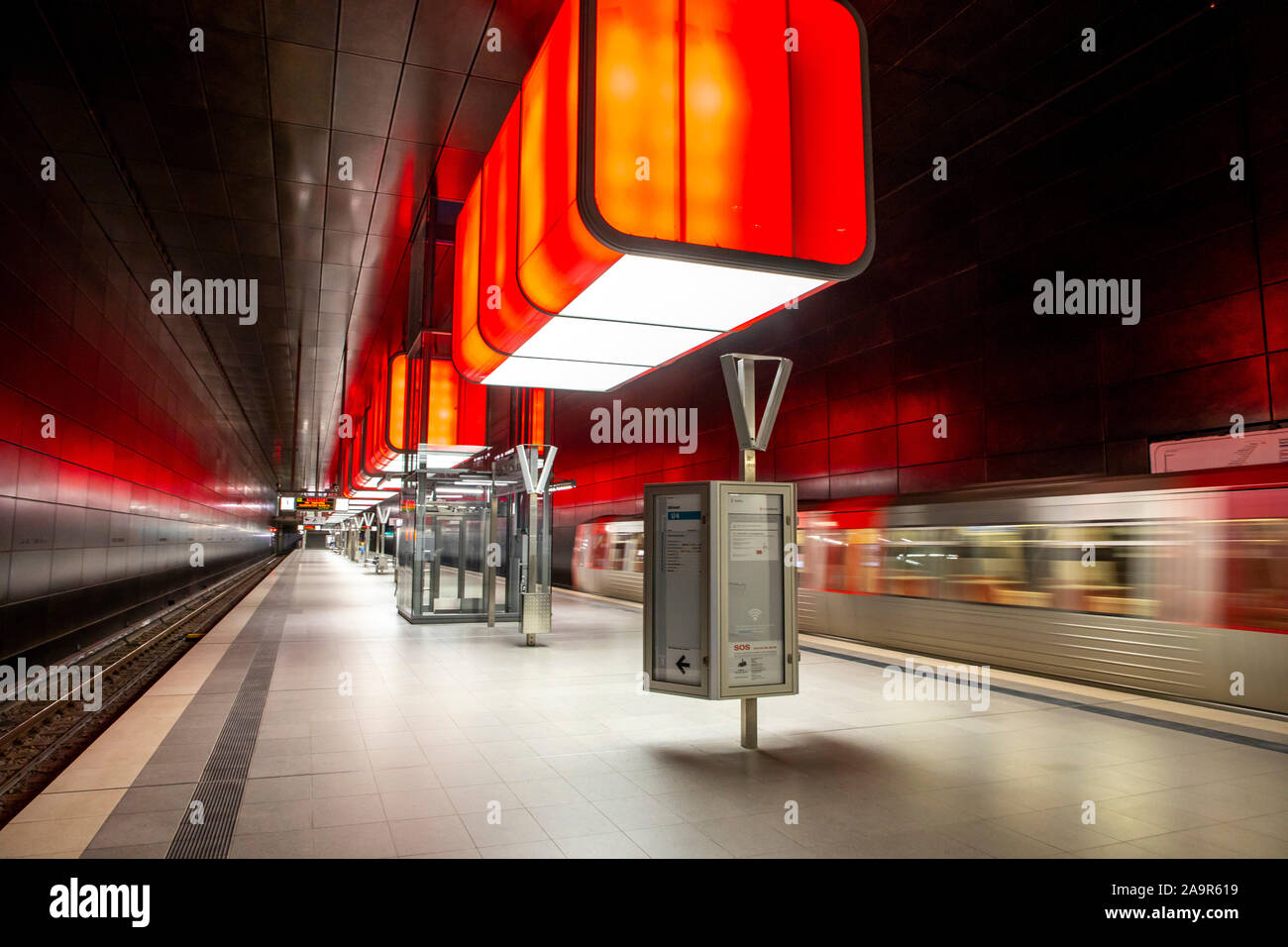 La station de métro Université Hafencity, ligne de métro U4, à Hambourg, †berseequartier, Banque D'Images