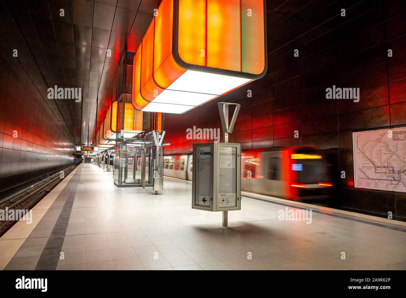 La station de métro Université Hafencity, ligne de métro U4, à Hambourg, †berseequartier, Banque D'Images