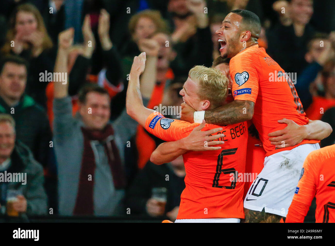 10 octobre 2019 Rotterdam, pays-Bas Soccer European qualification Match pays-Bas contre Irlande du Nord Kwalificatieronde EK 2020 pays-Bas fête Banque D'Images