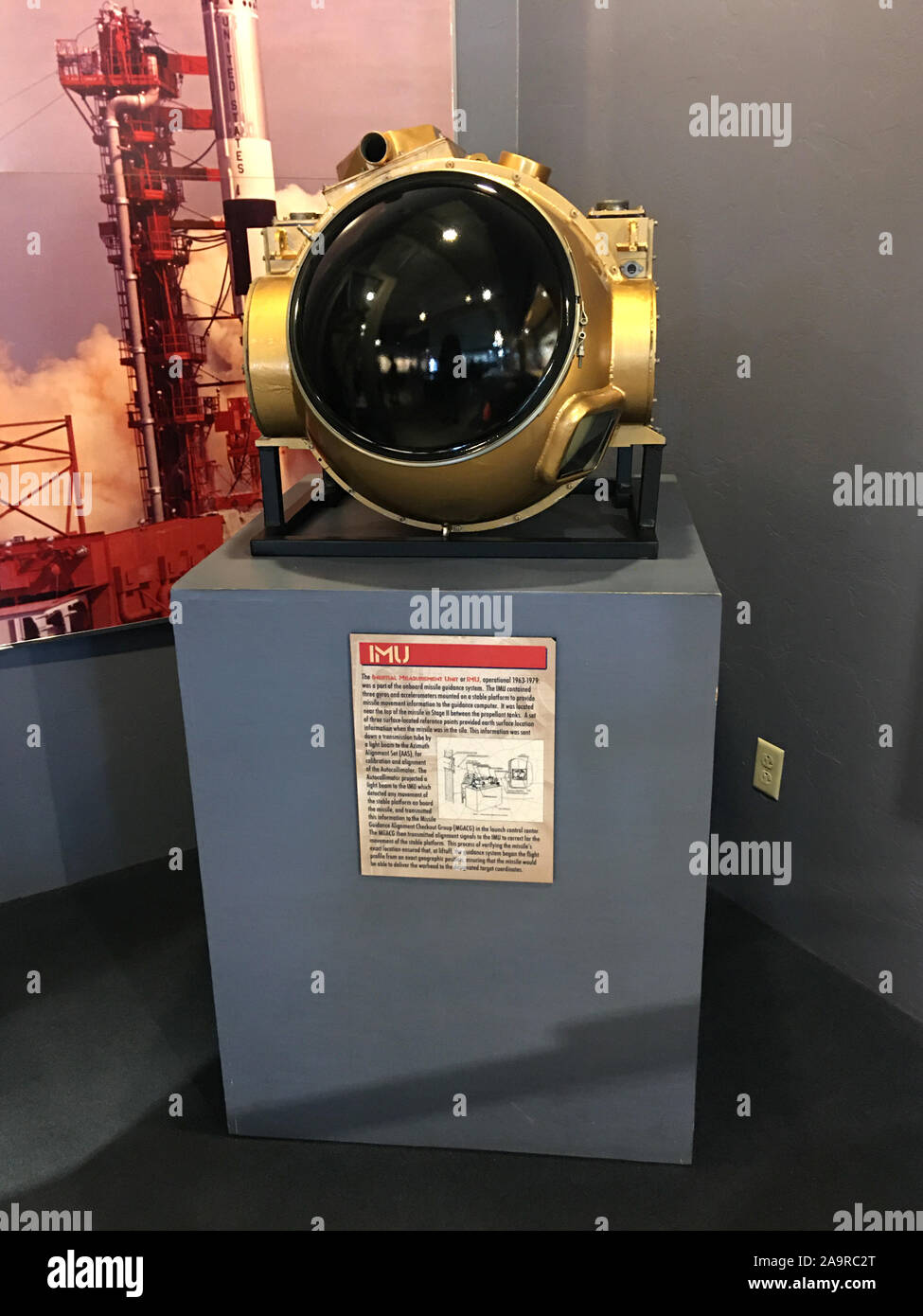 Système d'orientation d'un ICBM Titan II à l'intérieur du musée centre juste au sud de Tucson AZ Banque D'Images