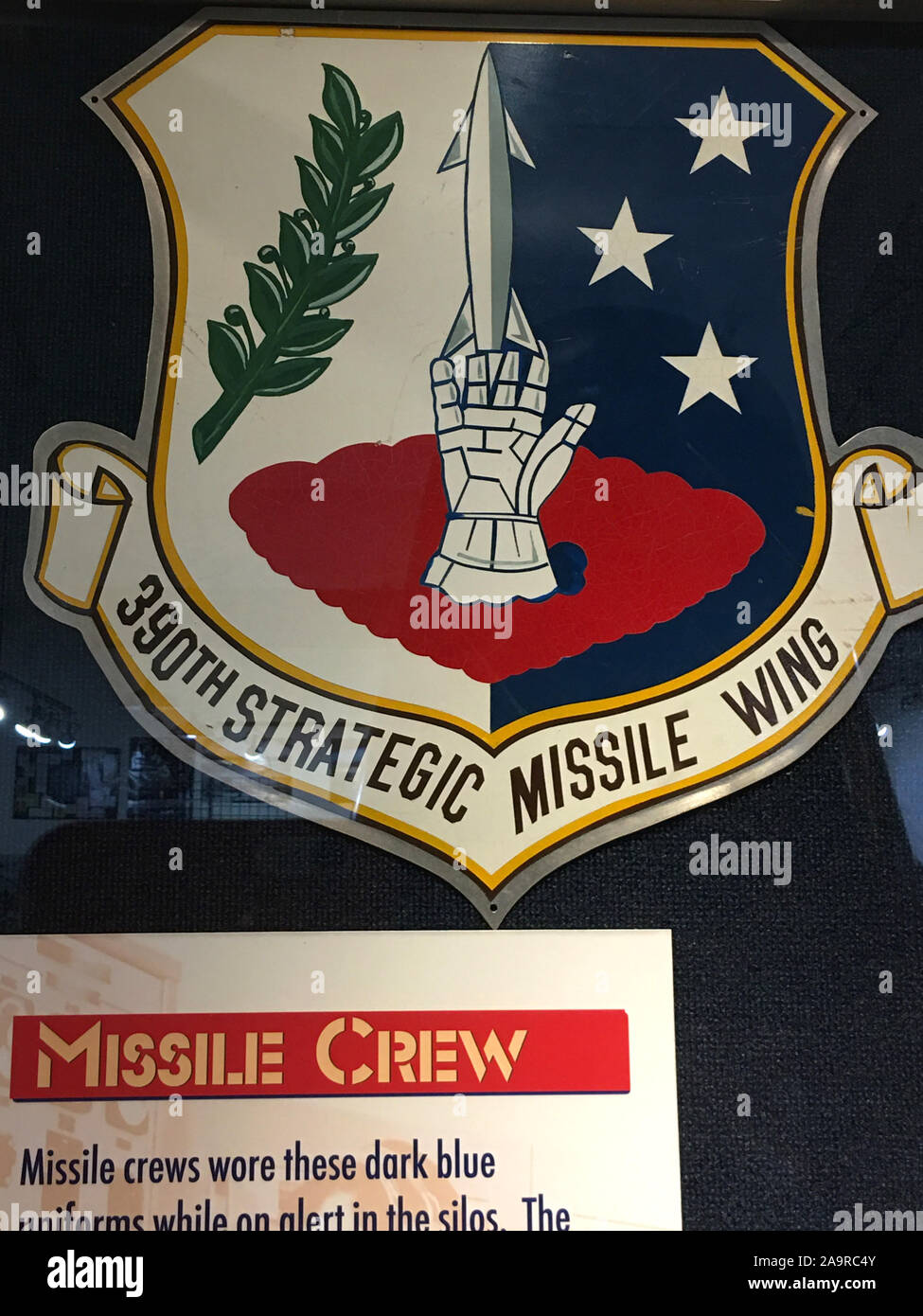 L'insigne de la 390e Escadre de missiles stratégiques de la Force aérienne américaine à Tucson AZ Banque D'Images