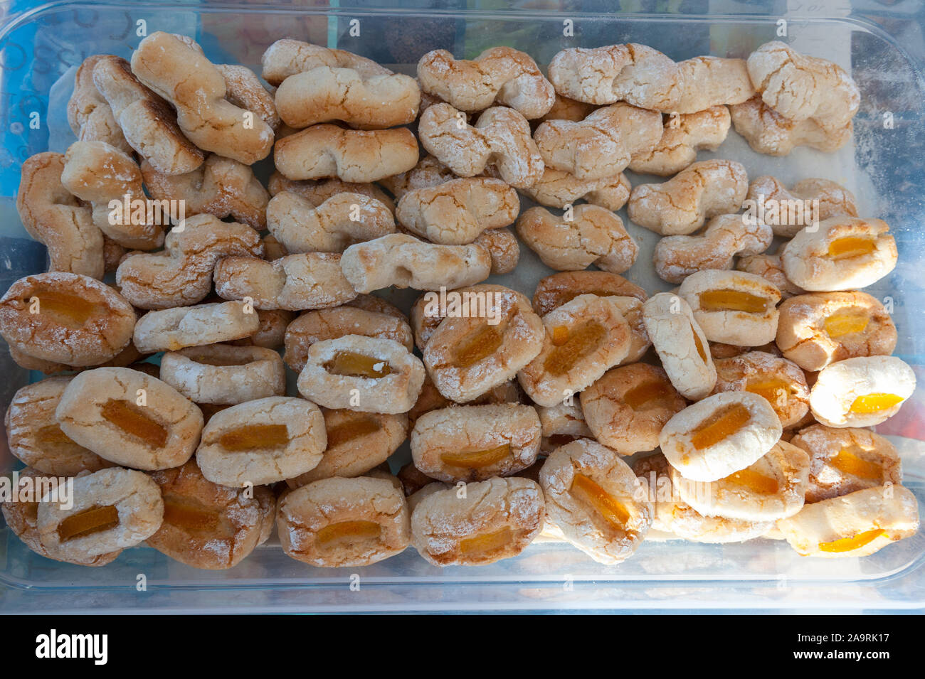 Farmers Market artesanal bonbons aux amandes Banque D'Images