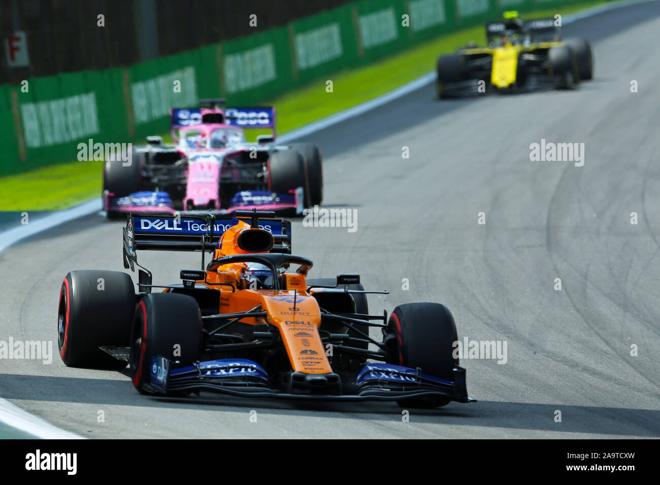 Sao Paulo, Brésil. 17 novembre 2019 ; Autodromo Jose Carlos Pace, Sao Paulo, Brésil, le Brésil Formule 1 Grand Prix, jour de la course ; Carlos Sainz Jr (ESP) Mclaren F1 Team MCL34 - usage éditorial : Action Crédit Plus Sport Images/Alamy Live News Banque D'Images