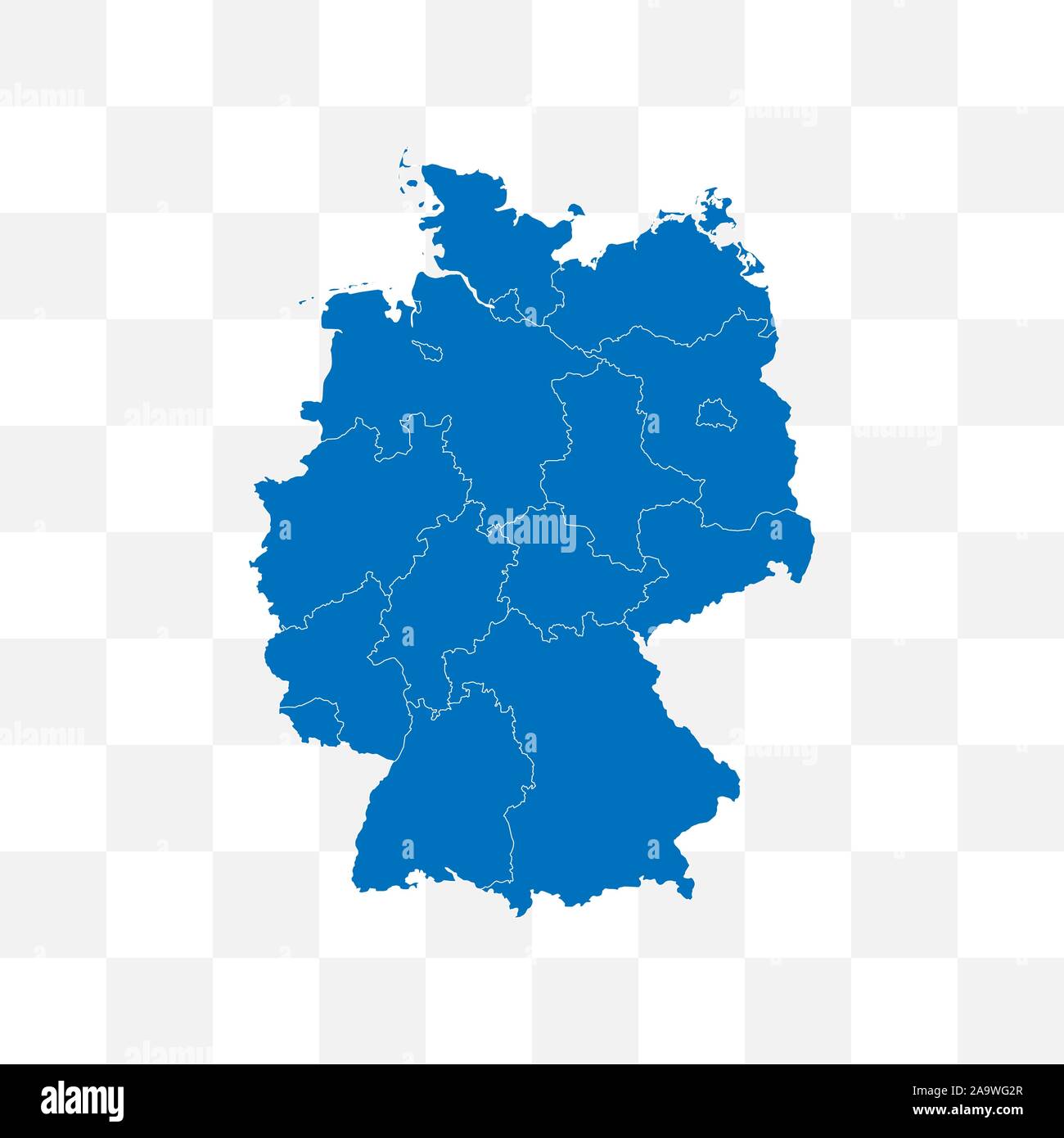 Carte de l'Allemagne sur fond transparent. Vector illustration. Illustration de Vecteur
