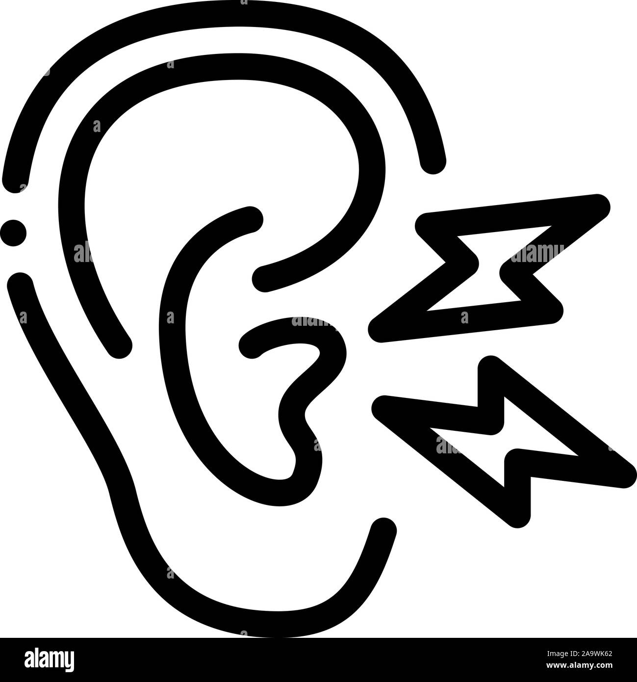 L'icône Contour d'oreille Vector Illustration Illustration de Vecteur
