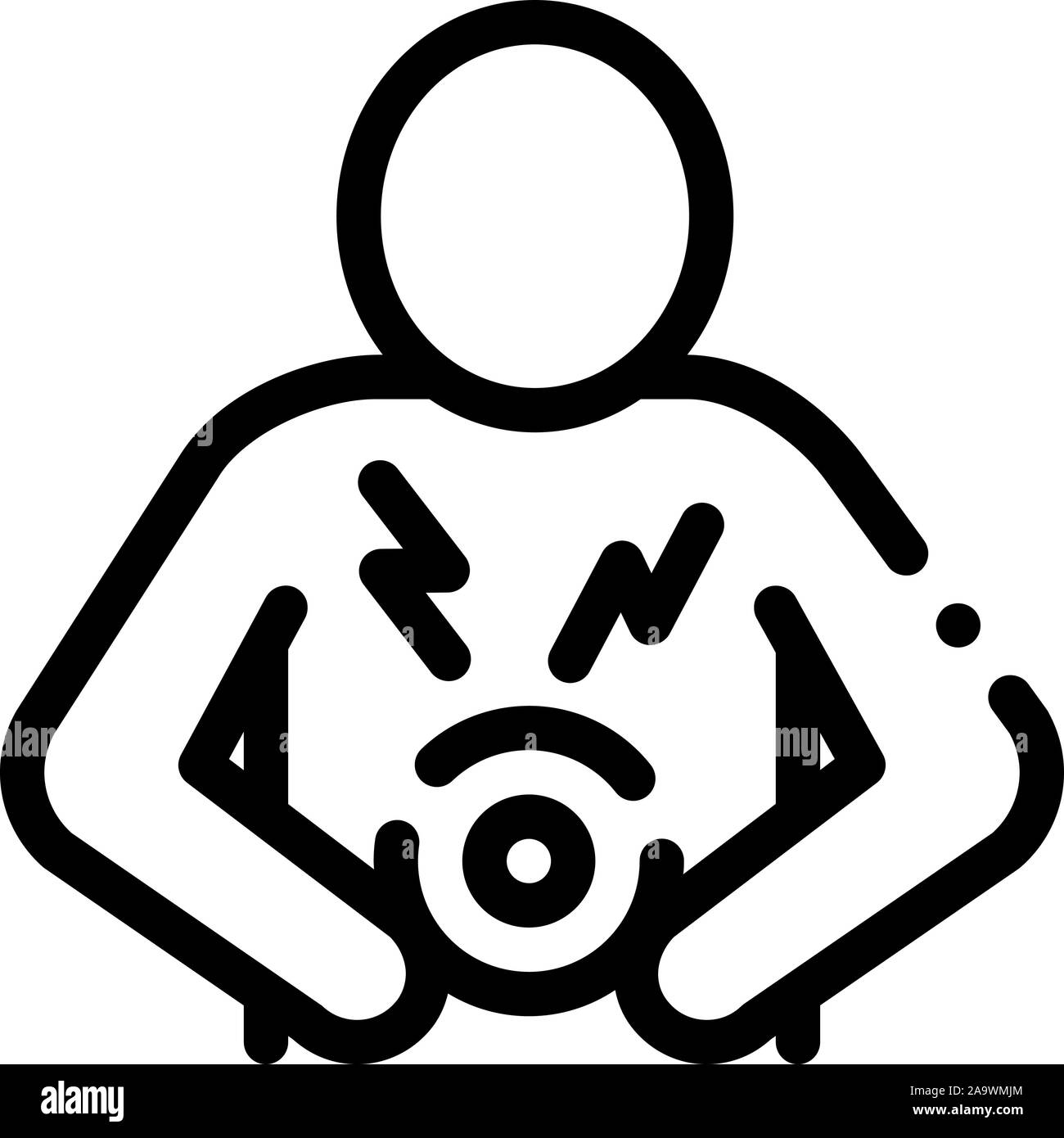 L'icône Contour Vector Illustration de ventre Illustration de Vecteur