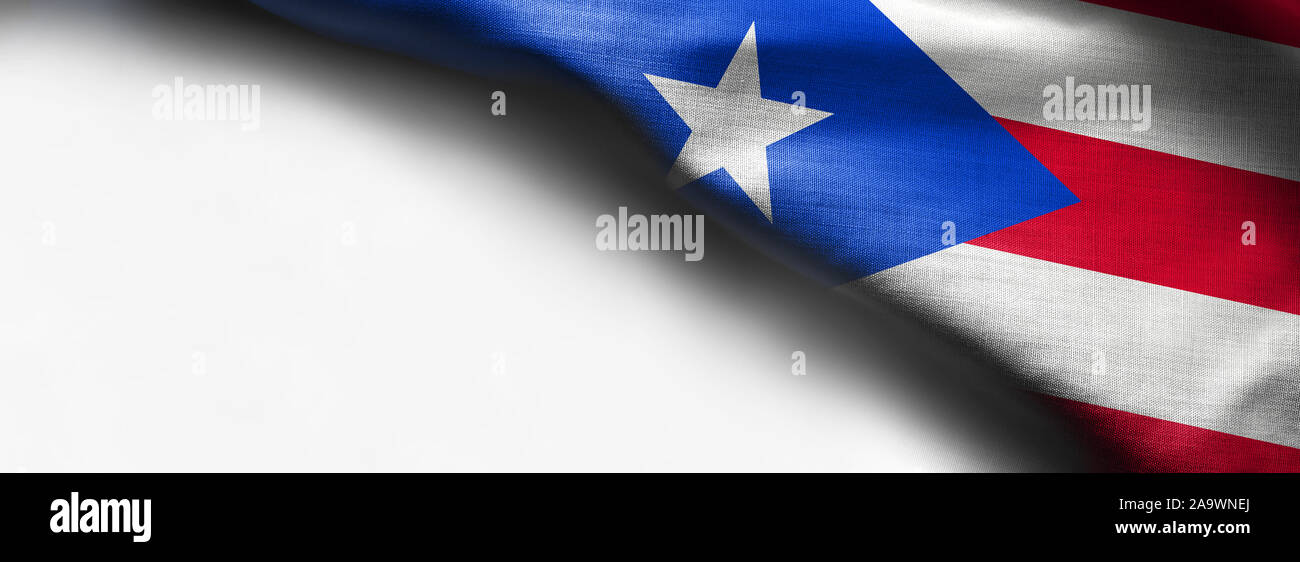 Puerto Rico Waving Flag - les USA drapeaux Banque D'Images