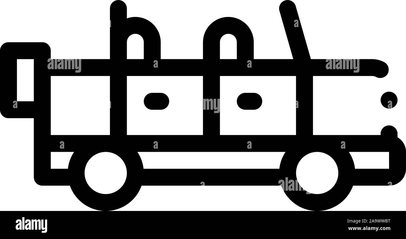 Billet d'icône de voiture Contour Vector Illustration Illustration de Vecteur