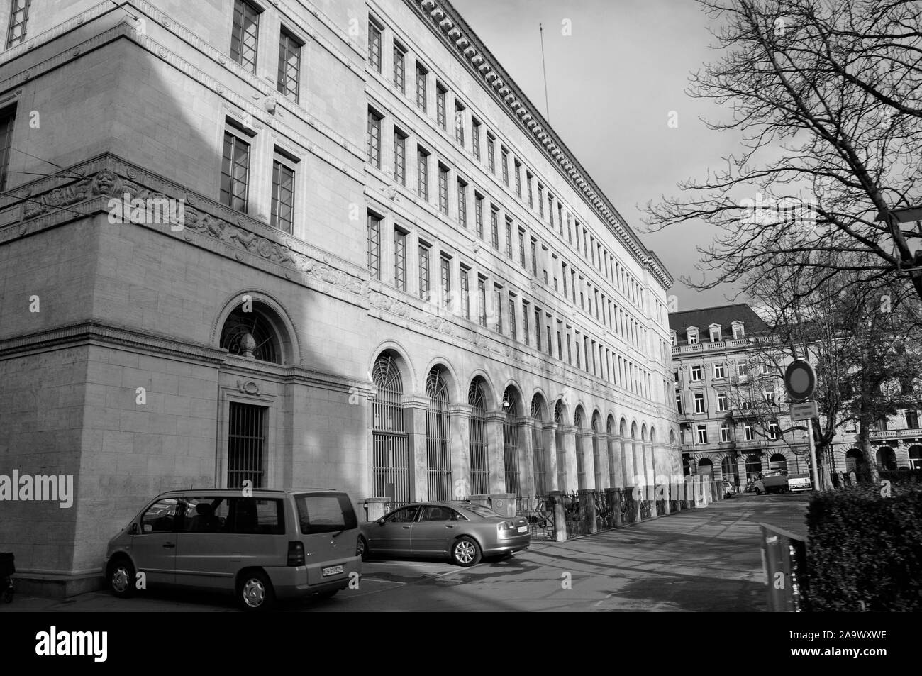 Suisse : La Banque Nationale Suisse à Zürich City Banque D'Images