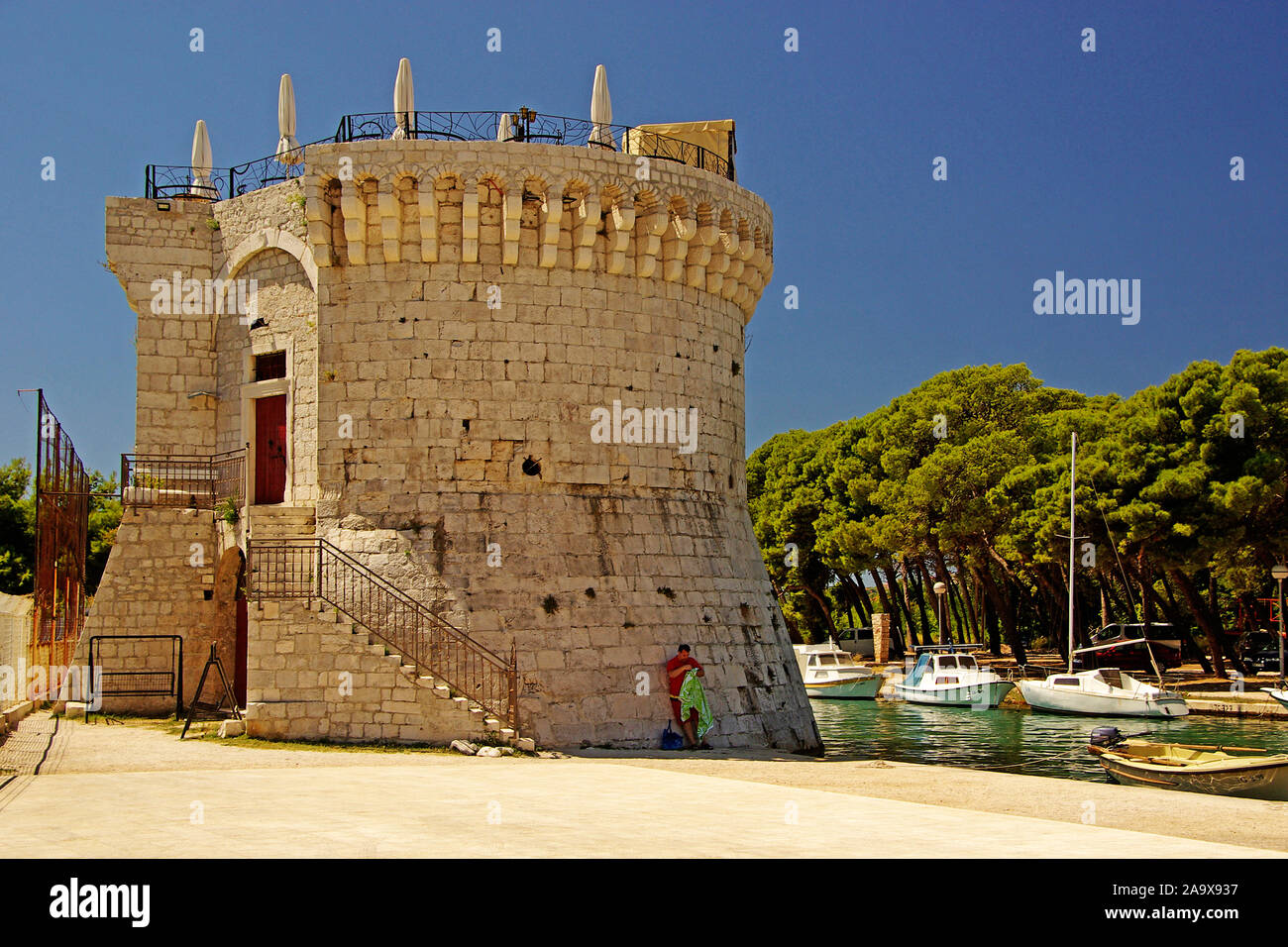 Markusturm (Sveti Marko) dans la région de Trogir, UNESCO ; Weltkulturerbe ; Split, Dalmatien, Kroatien Banque D'Images