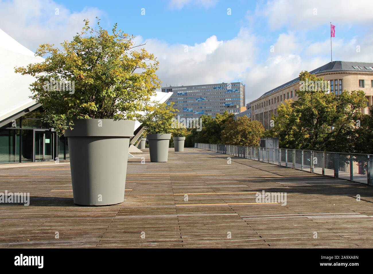 Esplanade du tempodrom Berlin (Allemagne) Banque D'Images