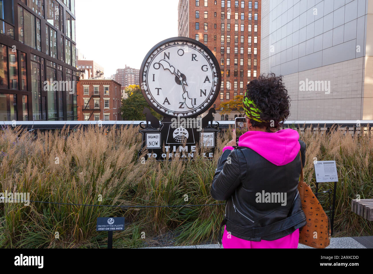 Ruth Ewan's agitateur silencieux réveil, la ligne haute, New York City, États-Unis d'Amérique. Banque D'Images