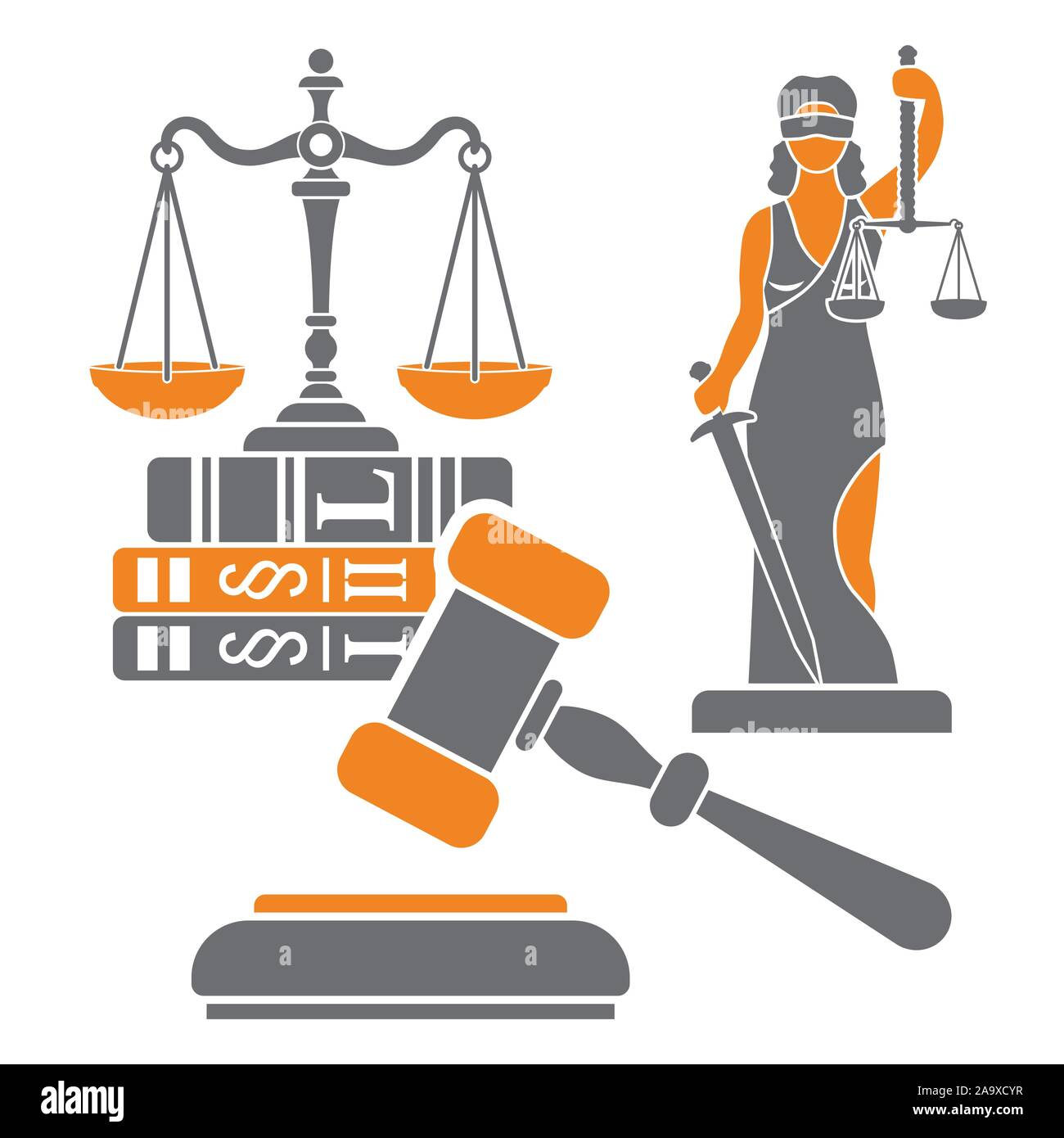 Concept du droit et de la Justice Illustration de Vecteur