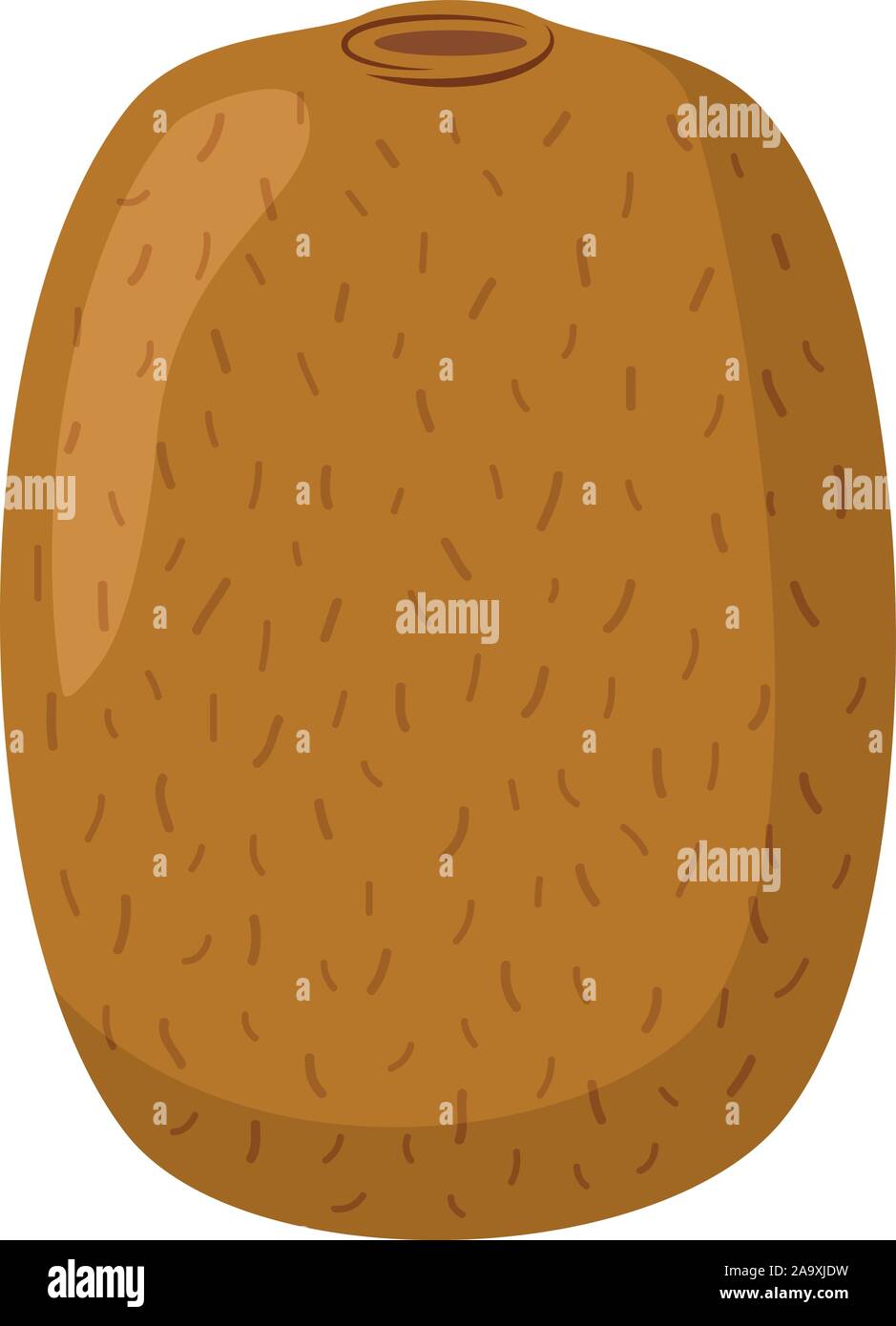 Vector illustration d'un drôle de kiwi dans un style de dessin animé. Illustration de Vecteur