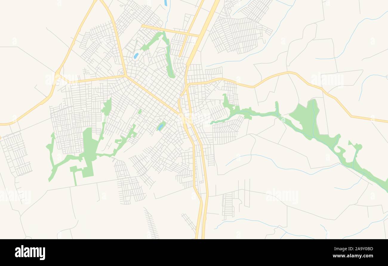 Version imprimable La carte des rues de Sofia, au Brésil. Modèle de carte pour un usage en entreprise. Illustration de Vecteur