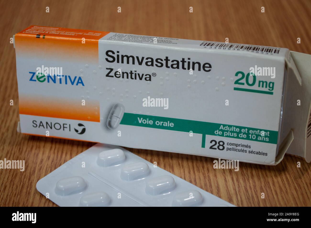 Metoprololo Zentiva tablets 20mg, sanofi France Banque D'Images