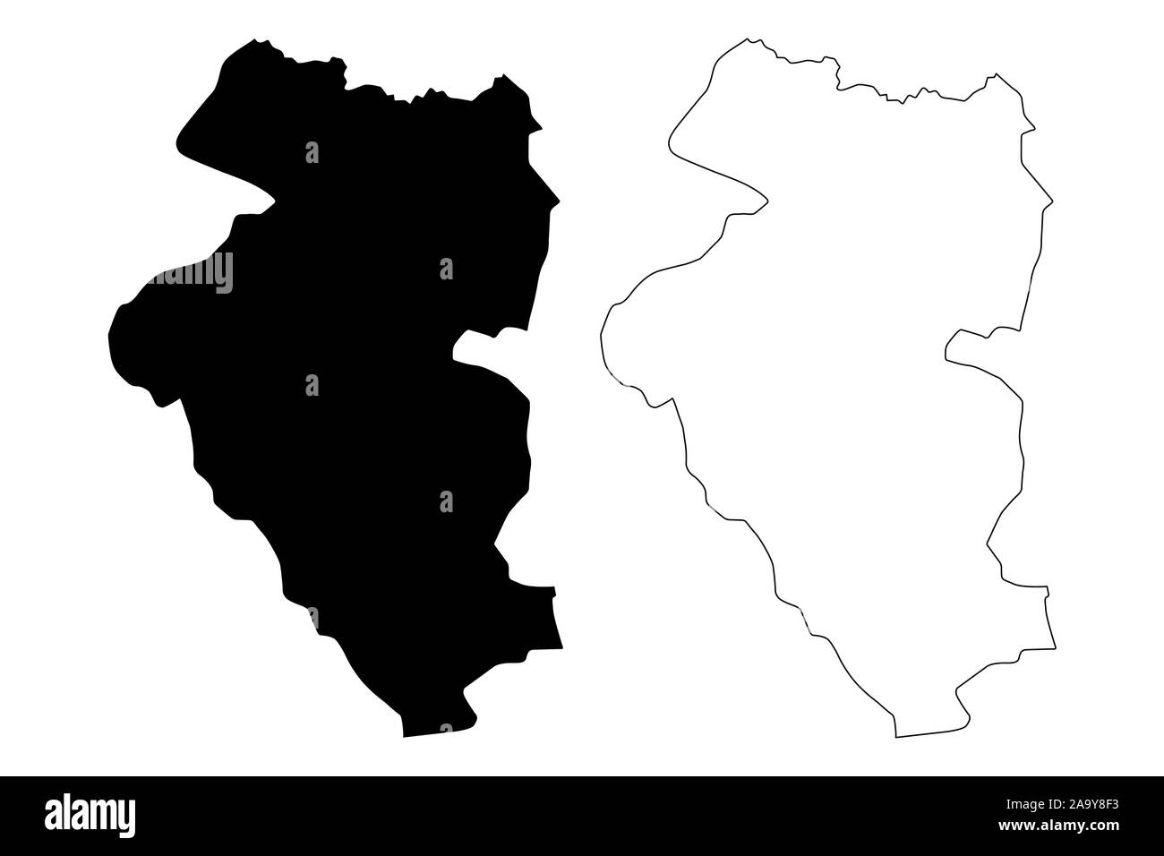La province de Bulgan aimags (provinces de la Mongolie), map vector illustration, croquis gribouillis d'Aimag Bulgan site Illustration de Vecteur