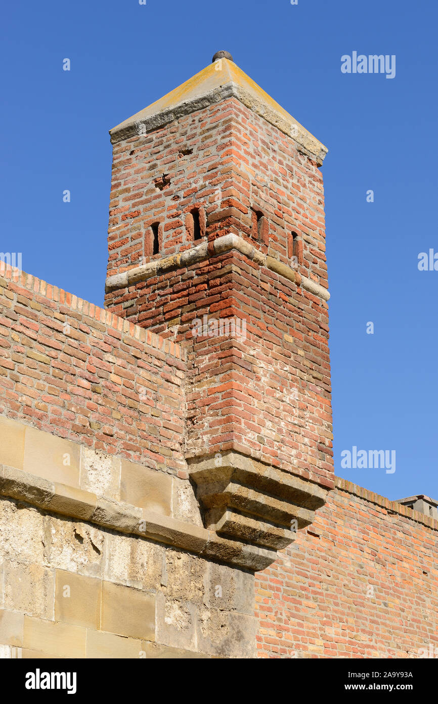 Tourelle du château sur la face intérieure de la porte de la forteresse de Kalemegdan, Stambol, Belgrade, Serbie Banque D'Images