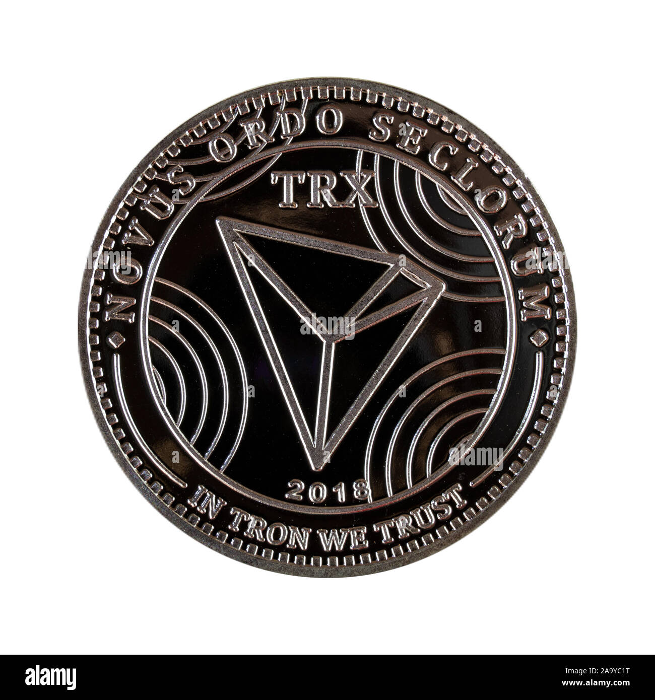 Tron TRX est un moyen moderne d'échange et cette crypto-monnaie est un moyen de paiement pratique Banque D'Images