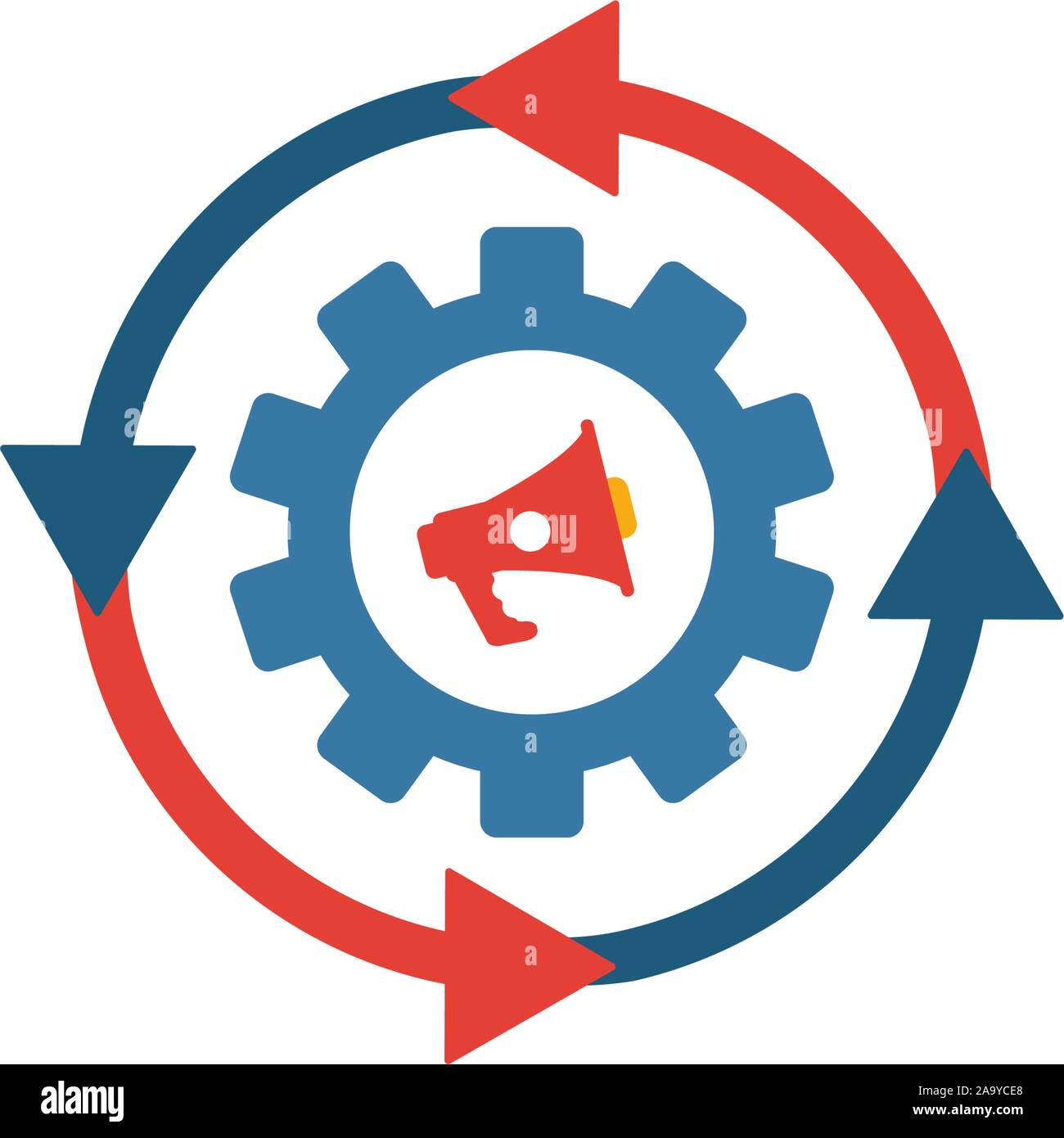 L'icône d'automatisation du marketing. Élément Plat simple de collecte de contenu. L'icône d'automatisation du marketing créatif pour les modèles, les logiciels et les applications Illustration de Vecteur
