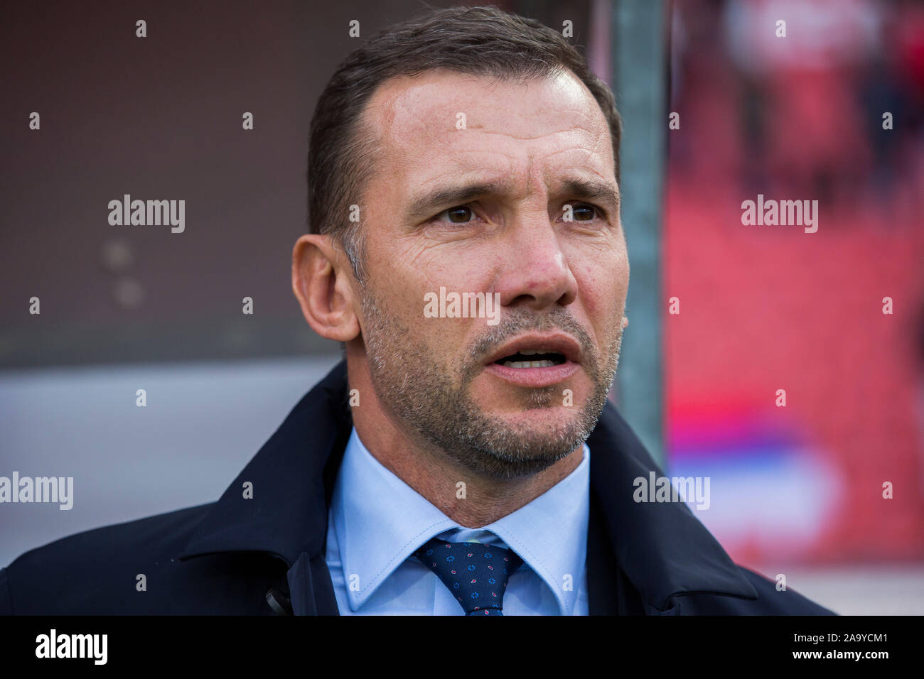 Belgrade, Serbie. 17 novembre, 2019. Andriy Shevchenko entraîneur-chef de l'Ukraine. Credit : Nikola Krstic/Alamy Live News Banque D'Images