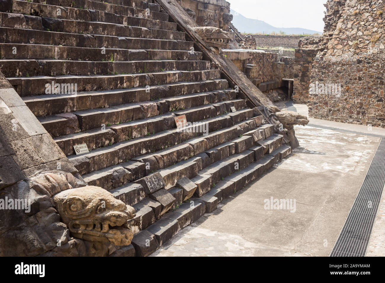 Teotihuacan ruines aztèques du Mexique central. Banque D'Images