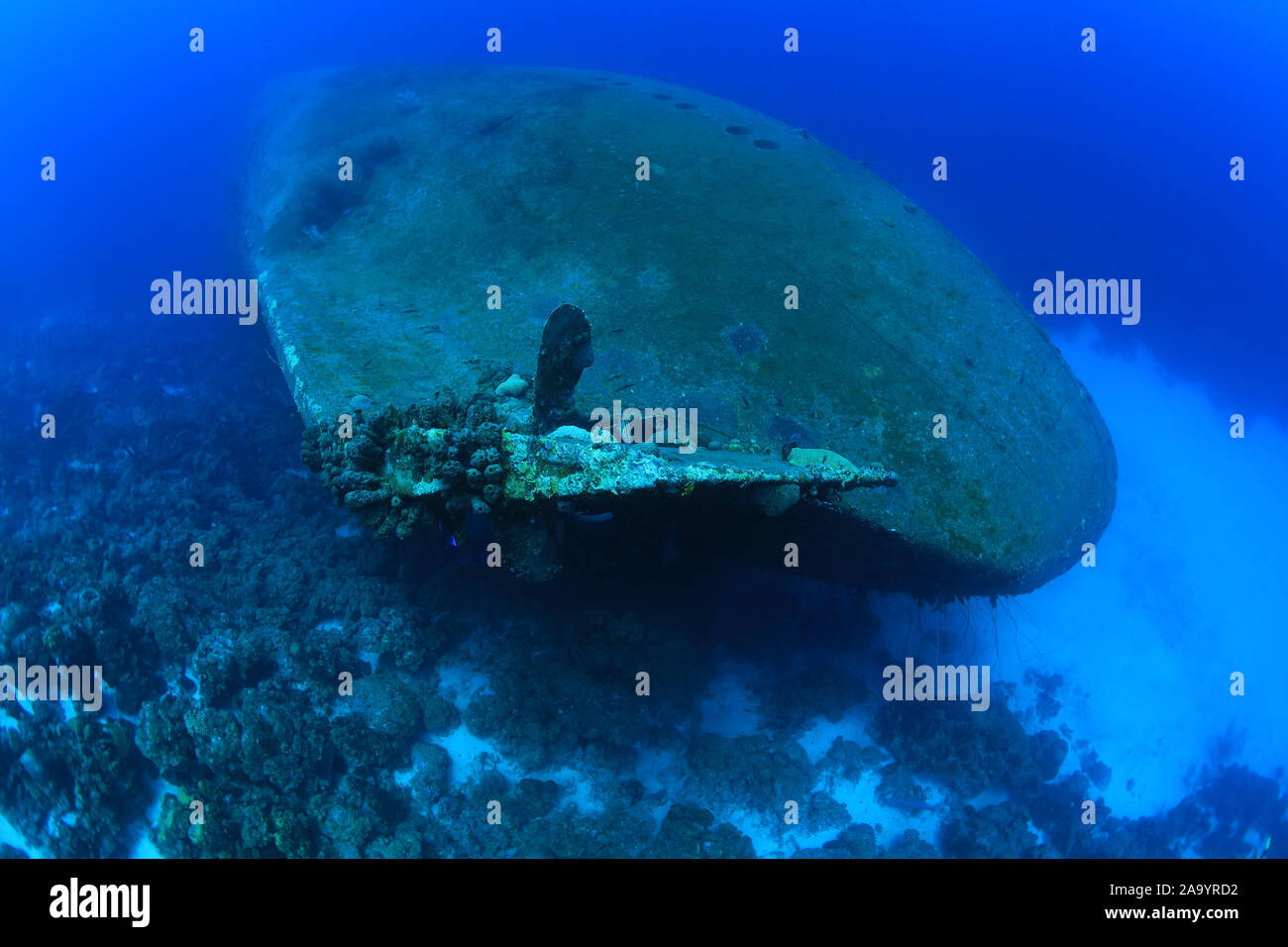 Naufrage du sous-marin Hilma Hooker dans la mer des caraïbes de Bonaire Banque D'Images