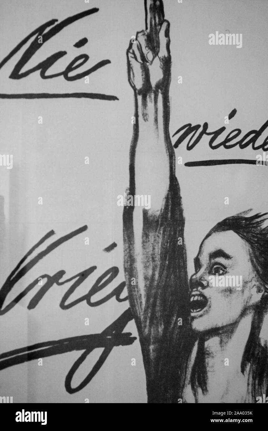 Dessins et photos à l'intérieur de Käthe Kollwitz museum de Charlottenburg qui dispose de son art et de la sculpture, Berlin Allemagne Banque D'Images