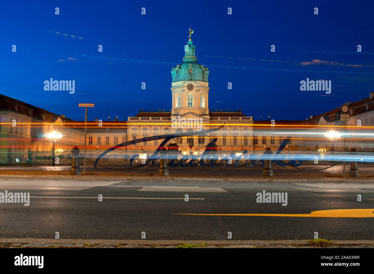 Le château de Charlottenburg et son parc Schlossgarten reconstruite après la Seconde Guerre mondiale à Berlin Allemagne Banque D'Images