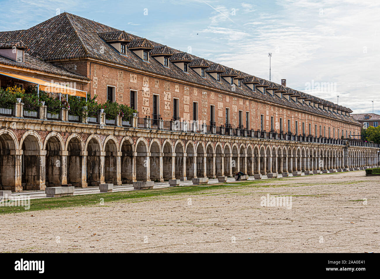 Constructions auxiliaires qui entourent la place principale de la real aranjuez site. Espagne Madrid Banque D'Images