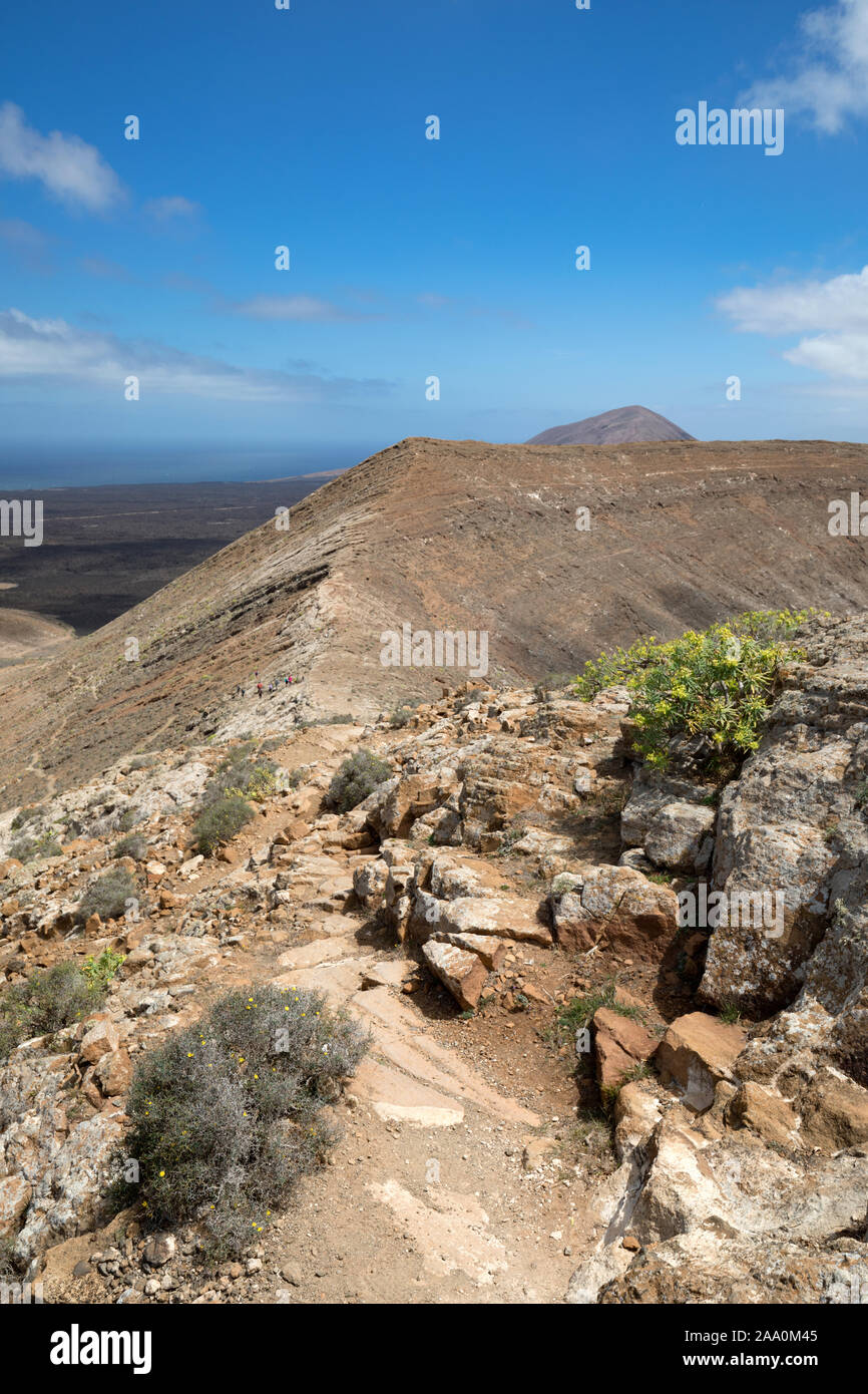 Caldera Blanca, Lanzarote, Espagne. Banque D'Images