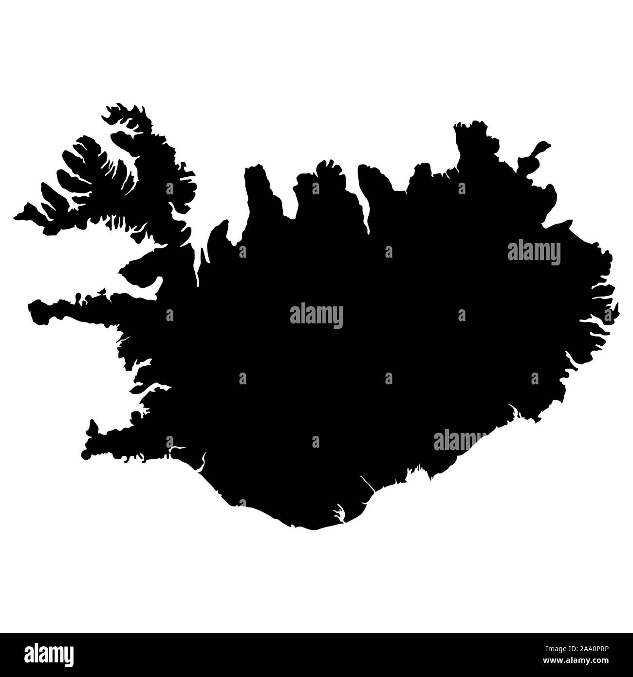 L'Islande map Vector illustration EPS 10. Illustration de Vecteur