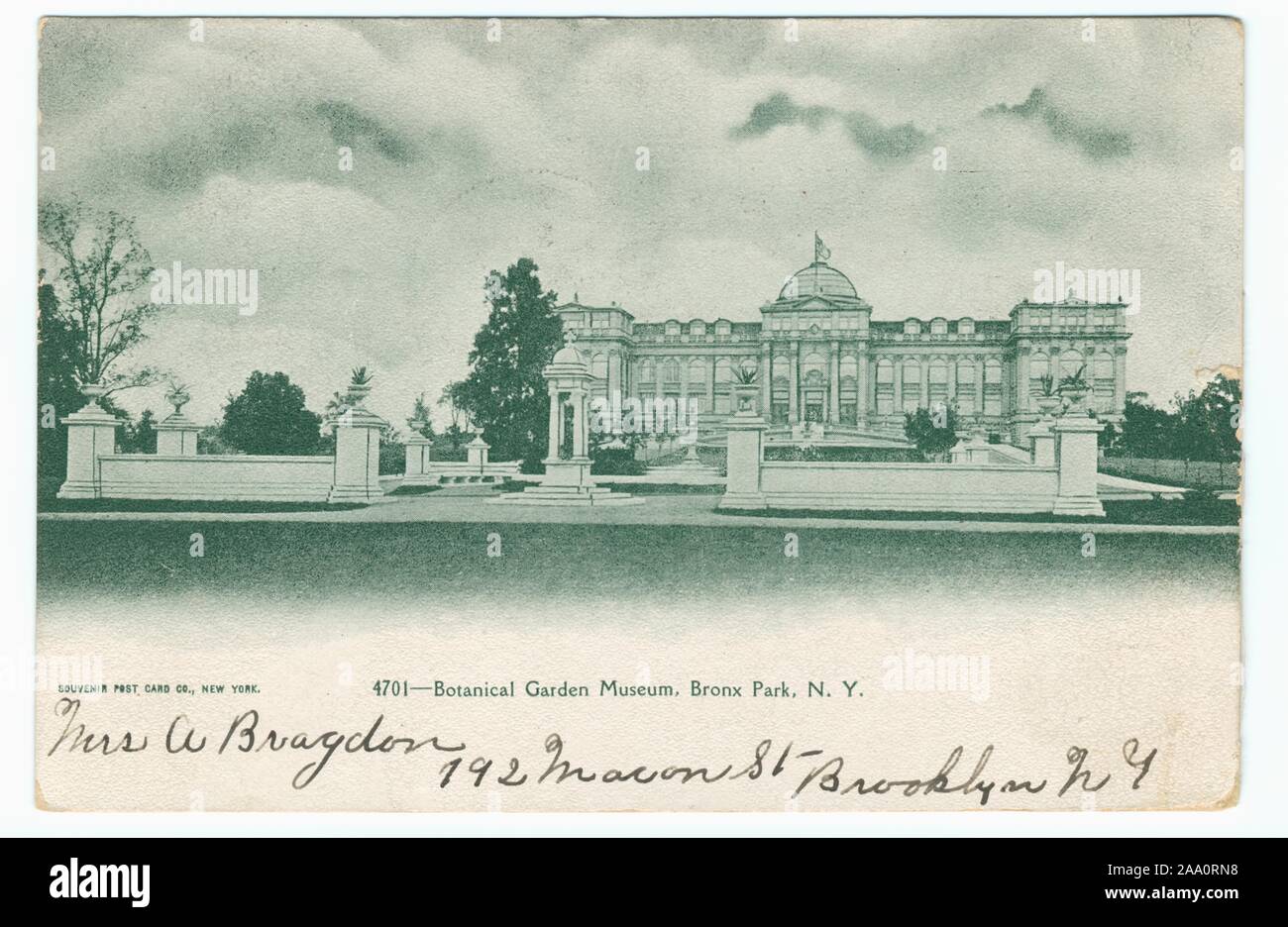 Carte postale gravé de Botanical Garden Museum, Bronx, New York City, publié par carte postale Souvenir Co, 1905. À partir de la Bibliothèque publique de New York. () Banque D'Images