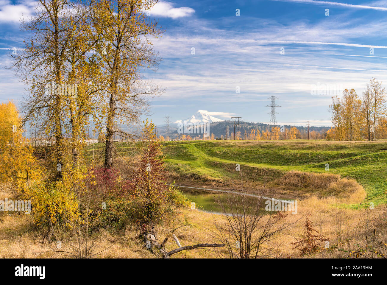 Couleurs d'automne dans un paysage. Banque D'Images