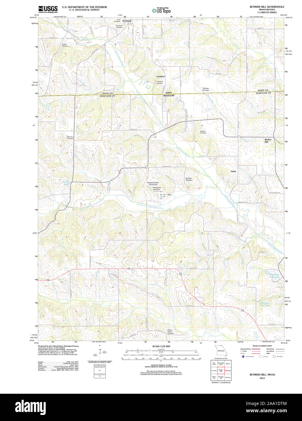 Mappa della collina del bunker Banque de photographies et d’images à haute résolution Alamy