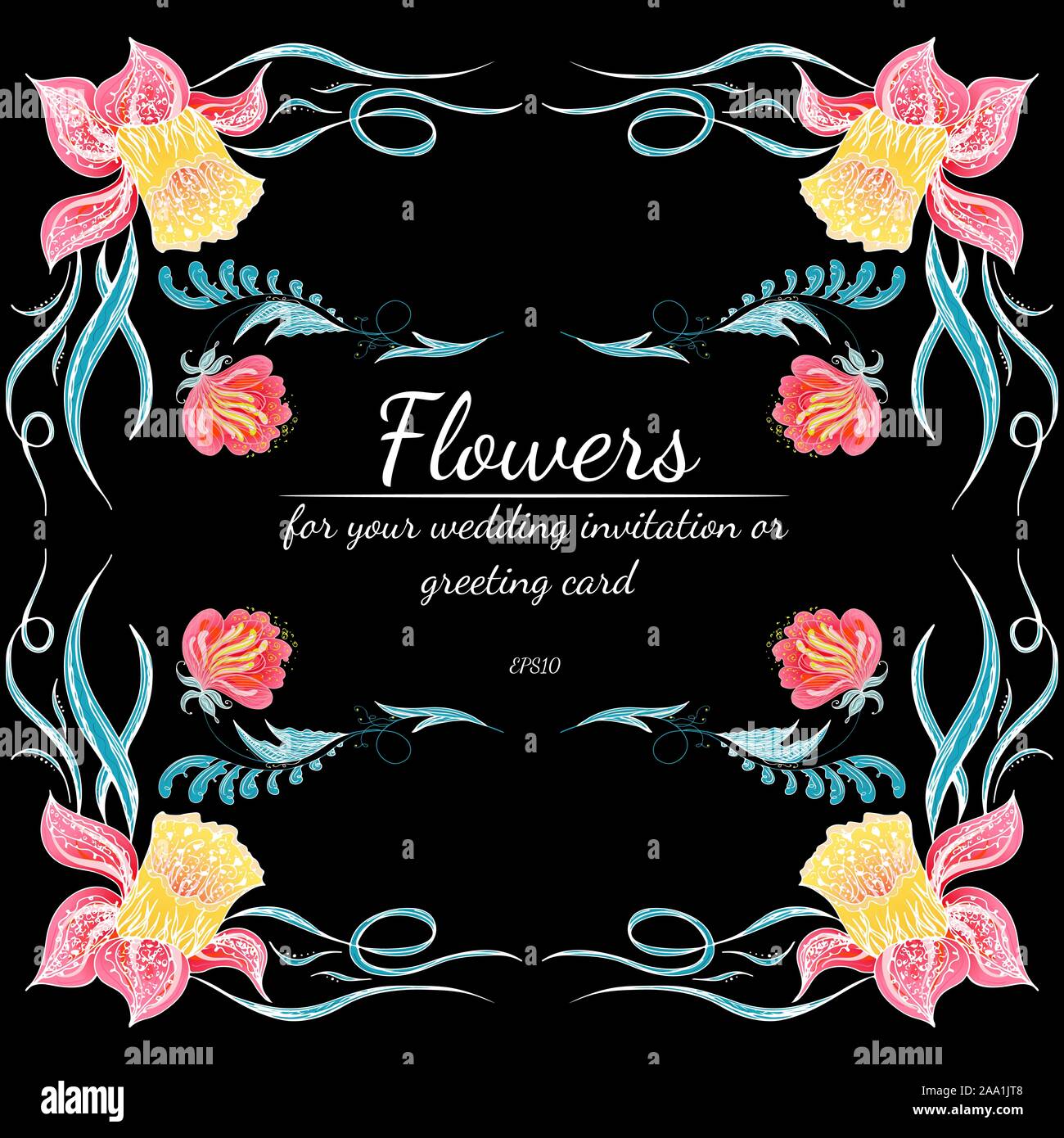 Ensemble de Tropical orchid dessinés à la main, images floral. Illustration du feuillage de la jungle. Jeu Floral. Dessin à la main. Vector collection, isolé. Nous printemps naturel Illustration de Vecteur