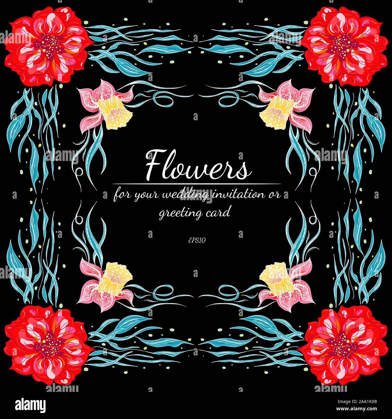 Ensemble de Tropical orchid dessinés à la main, images floral. Illustration du feuillage de la jungle. Jeu Floral. Dessin à la main. Vector collection, isolé. Nous printemps naturel Illustration de Vecteur