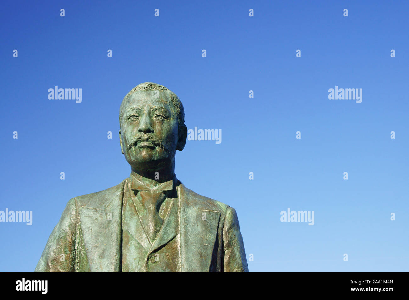 Statue de Souseki Natsume Banque D'Images