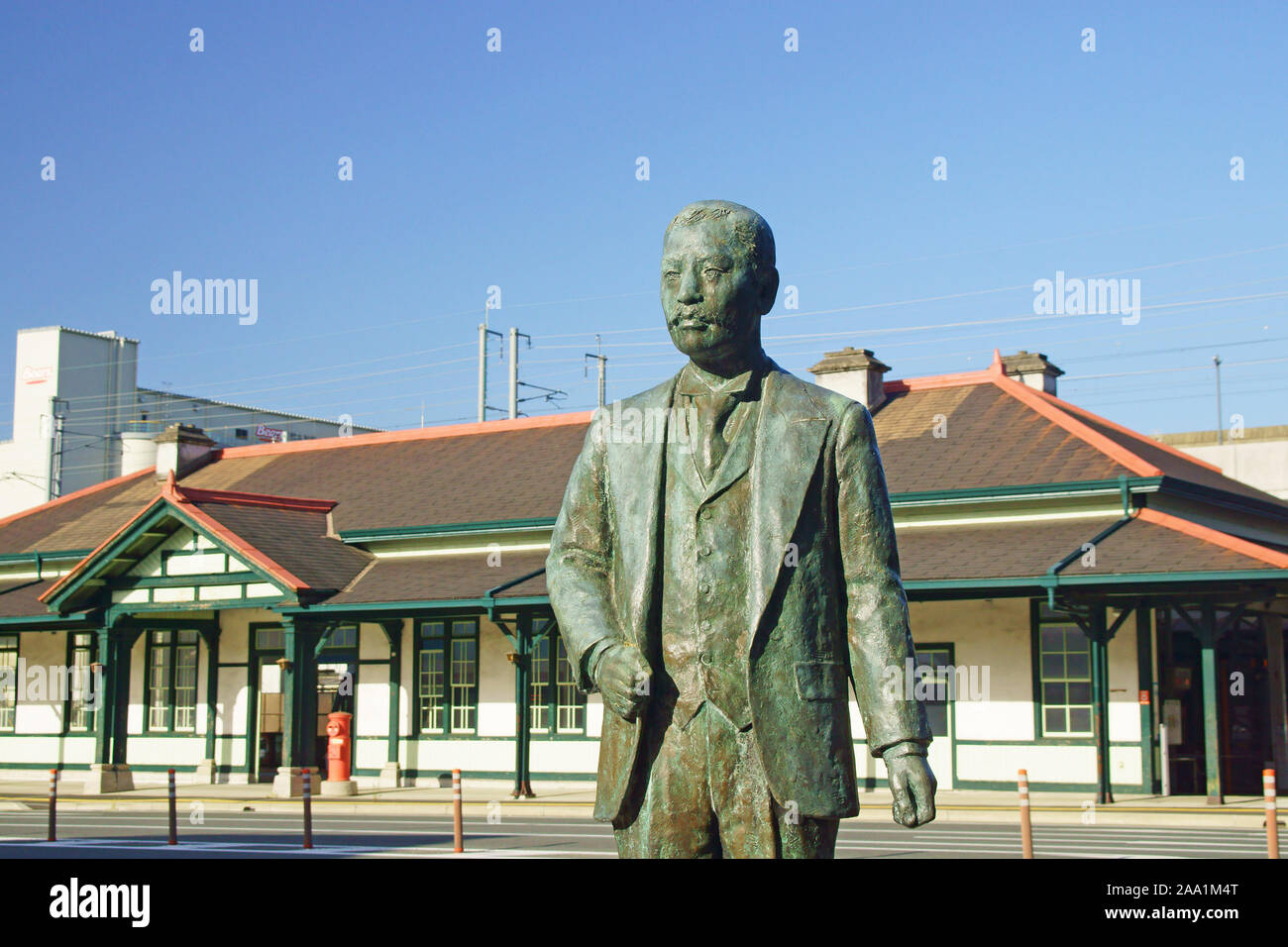 Statue de Souseki Natsume Banque D'Images
