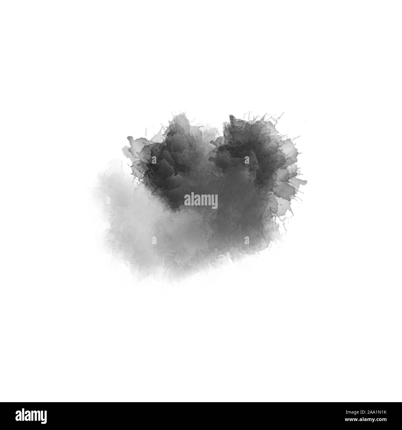 Peinture noir et blanc artistique . Éclaboussures de peinture monochrome. Modern art abstrait. Banque D'Images