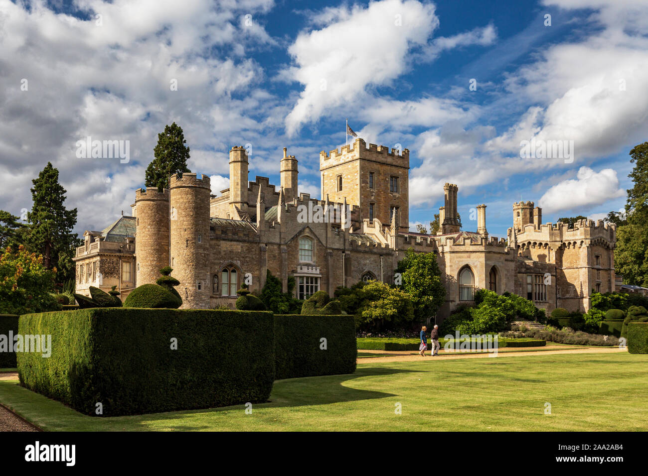 Elton Hall & Gardens, un hall baronial dans Elton, bâtiment classé, Peterborough, Cambridgeshire, Angleterre, RU Banque D'Images