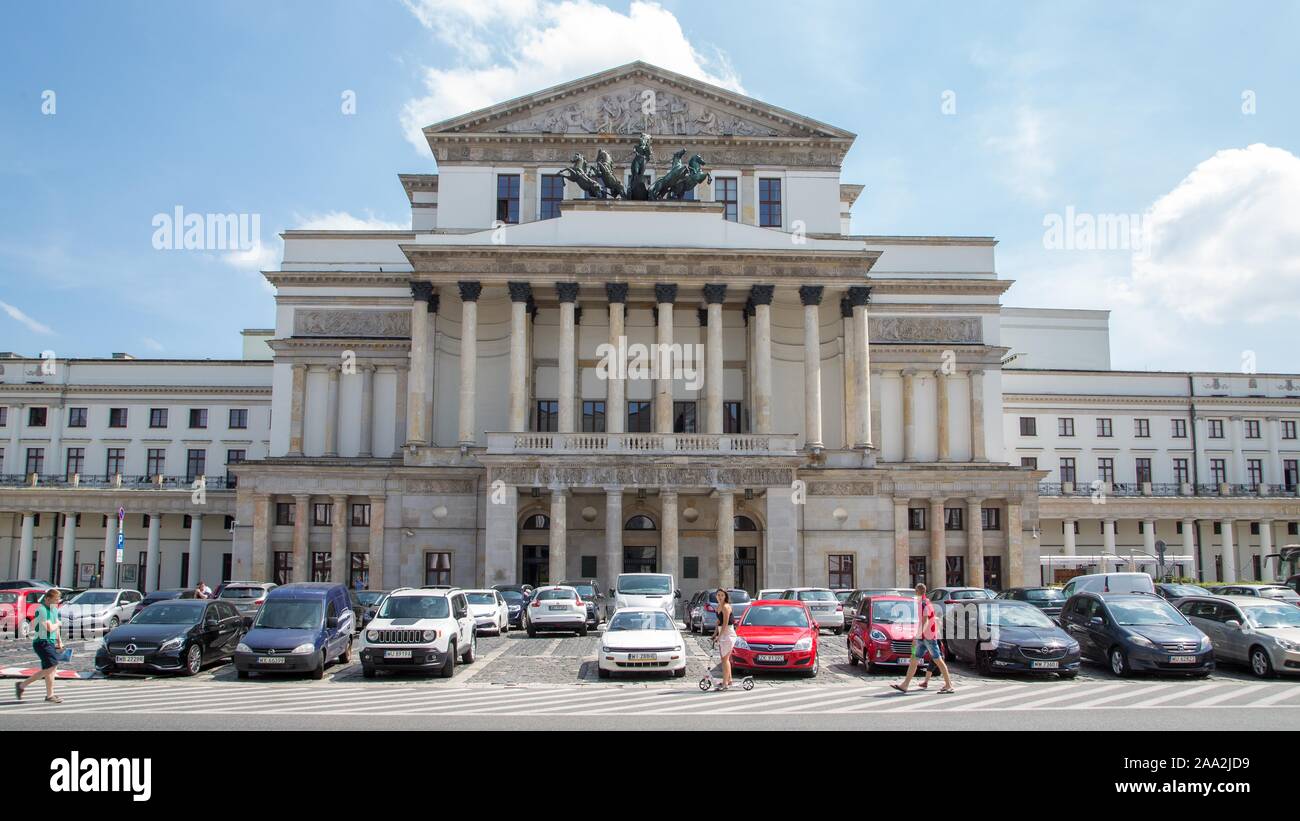 Grand Théâtre ou Teatr Wielki, Opéra National, le Théâtre National, Varsovie, Pologne Banque D'Images